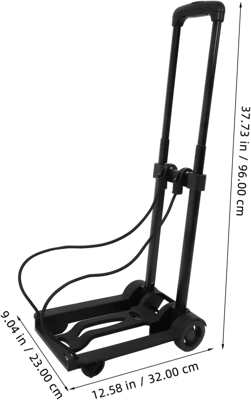 Portable Folding Hand Trolley Lightweight Utility Cart with Dual Wheels for Shopping Travel and Moving Compact Design for Easy Storage and Transportation