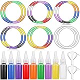 Sufficient Sand Art Kits: you will get 36 pieces of sand art bracelets, 9 bottles of art sand, and 5 pieces of mini funnels, nice combinations to meet your DIY needs; Note: the bracelet does not contain sand Easy to DIY: the size of the bottle mouth ...