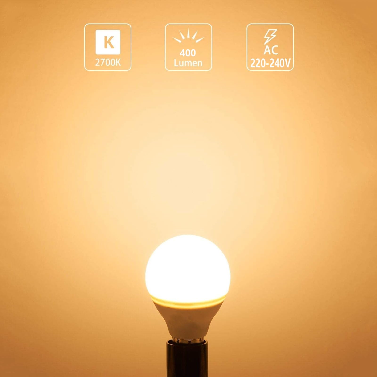 Pack de 20 Bombilla Led E14 Luz Cálida 3000K No Regulable 3W (Equivalente 30W) 240 Lúmenes Sin Parpadeo Casquillo Edison Pequeño Para Lámparas de Techo y Pared(Warm White 2700K,5W)