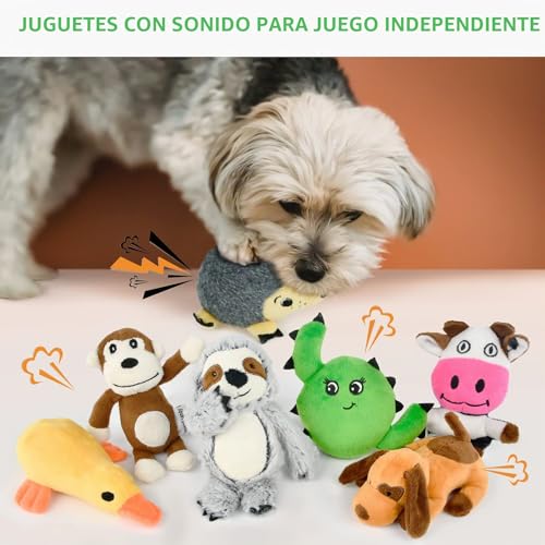 Miniatura 3 de Juguetes Chirriantes Para Perros Pequeños, Paquete De 12 Juguetes Para Cachorros Para La Dentición Lindos Juguetes Para Perros Pequeños, Paquete De Juguetes De Peluche Para Perros De Algodón Natural
