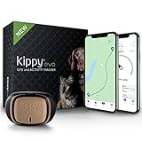 KIPPY - EVO - El Nuevo Collar GPS para Perros y Gatos - Seguimiento de Actividad, 38 gr, Waterproof, Bateria 10 dias, Brown Wood