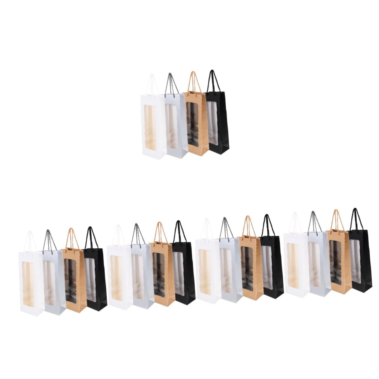Amosfun 5 Ensembles À Vin Anniversaire De Bouteille De Vin Pochette Sachet Range Bouteille Porte Bouteille De Vin Rouge Porte-bouteilles Papier 4 Pièces * 5