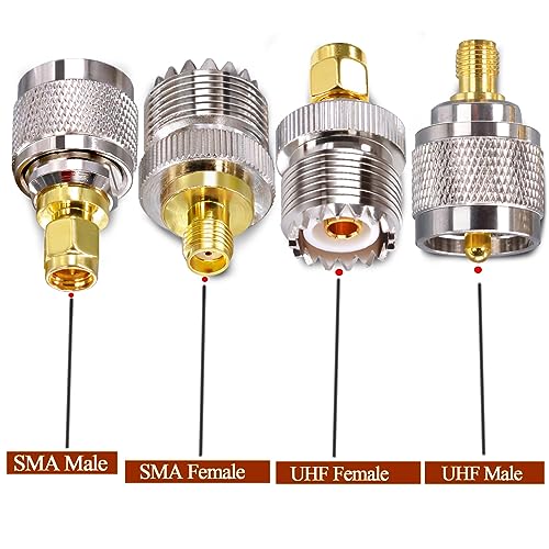 TUOLNK Set 4 tipi SMA Jack/Plug to UHF SMA Male to...