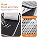 Cat Litter Box Mat for Small Cats, Double Layer Honeycomb Cat Litter Trapping Mats, Waterproof Urine Proof Non-Slip Litter Pad for Indoor Kitty Cat Litter Rug, Easy to Clean Grey (23.6'' x 14.9'')