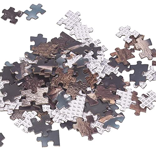 MaxRenard Noble Deer Family Puzzle para Adultos 1000 piezas con obra de arte de ciervos en la nieve, poster de 49 x 27 cm y tamaño armado de 68 x 49 cm miniatura 6