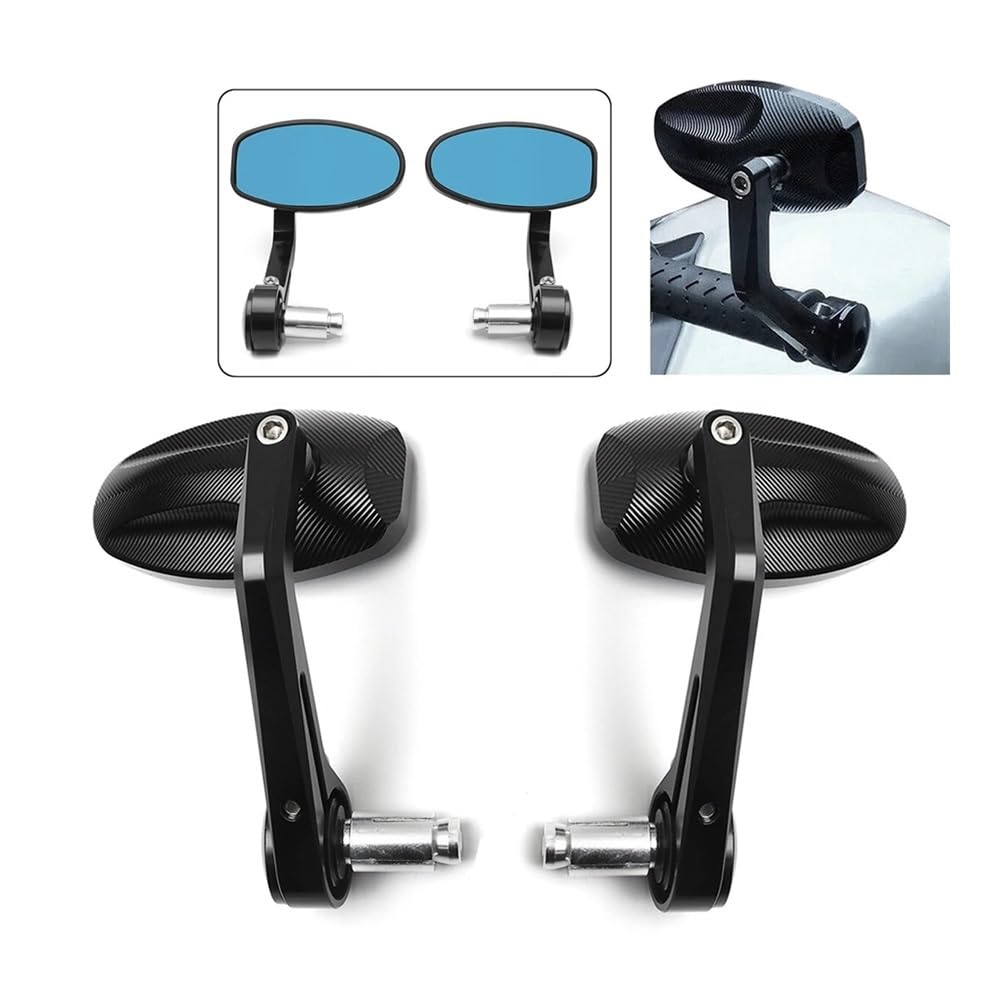 2 Pezzi Specchietti retrovisori for Moto CNC Specchietto retrovisore Laterale Nero for Motocicletta Adatto for Accessori Triumph Speed ​​Triple