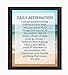 Daily Affirmations Poster - Motivational Self Talk - Inspirational Wall Art Print for Home, Office, Gym, and Classroom Decor - Positive Affirmations Wall Decor (Unframed, 8 x 10 inches)