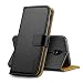Produktbild Anjoo Hülle Kompatibel für Samsung Galaxy J5 2017, Tasche Leder Flip Case Brieftasche Etui mit Kartenfach und Ständer Kompatibel für Samsung Galaxy J5 2017 - Schwarz