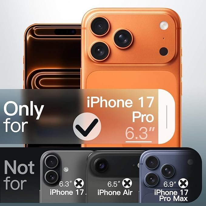 Image of Elzzi Magnetic Case Compatible with iPhone 17 Pro Case (Compatible with MagSafe) Slim Translucent Matte Shockproof with Anti-Fingerprint Phone Case - Cosmic