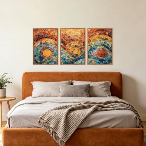 Image of CHDITB 3D Vintage Sunflower Wall Art, Textured Oil‑Painting Floral Decor