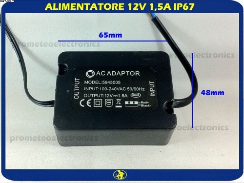 Alimentatore 12V Mini IP67 Impermeabile - 12W 1A Per LED, Telecamere, Elettronica | Piccolo E Potente - Foto 5