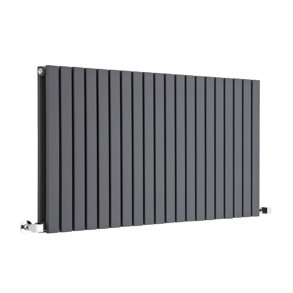 Milano Anthracite Horizontal Double Flat Panel Radiator 635 X 1180Mm