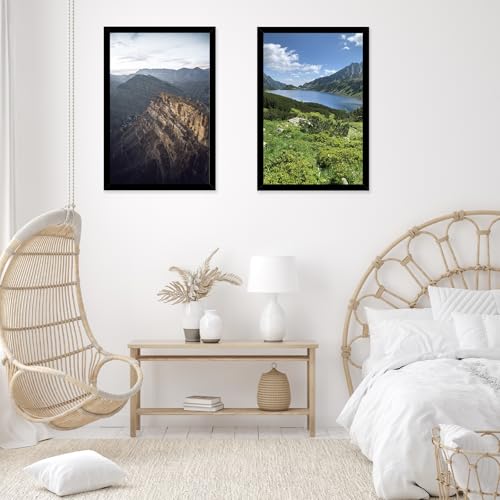 Image of JCJMY 22.375x34 Picture Frame Black for Poster Puzzle Photo Picture, Horizontal and Vertical Formats for Wall Hanging, 22.375 x 34 Wall Gallery Poster Photo Frame for 22.375 by 34 Photos Posters,Black