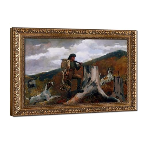 Toile A Huntsman And Dogs de Winslow Homer avec cadre à suspendre de qualité galerie