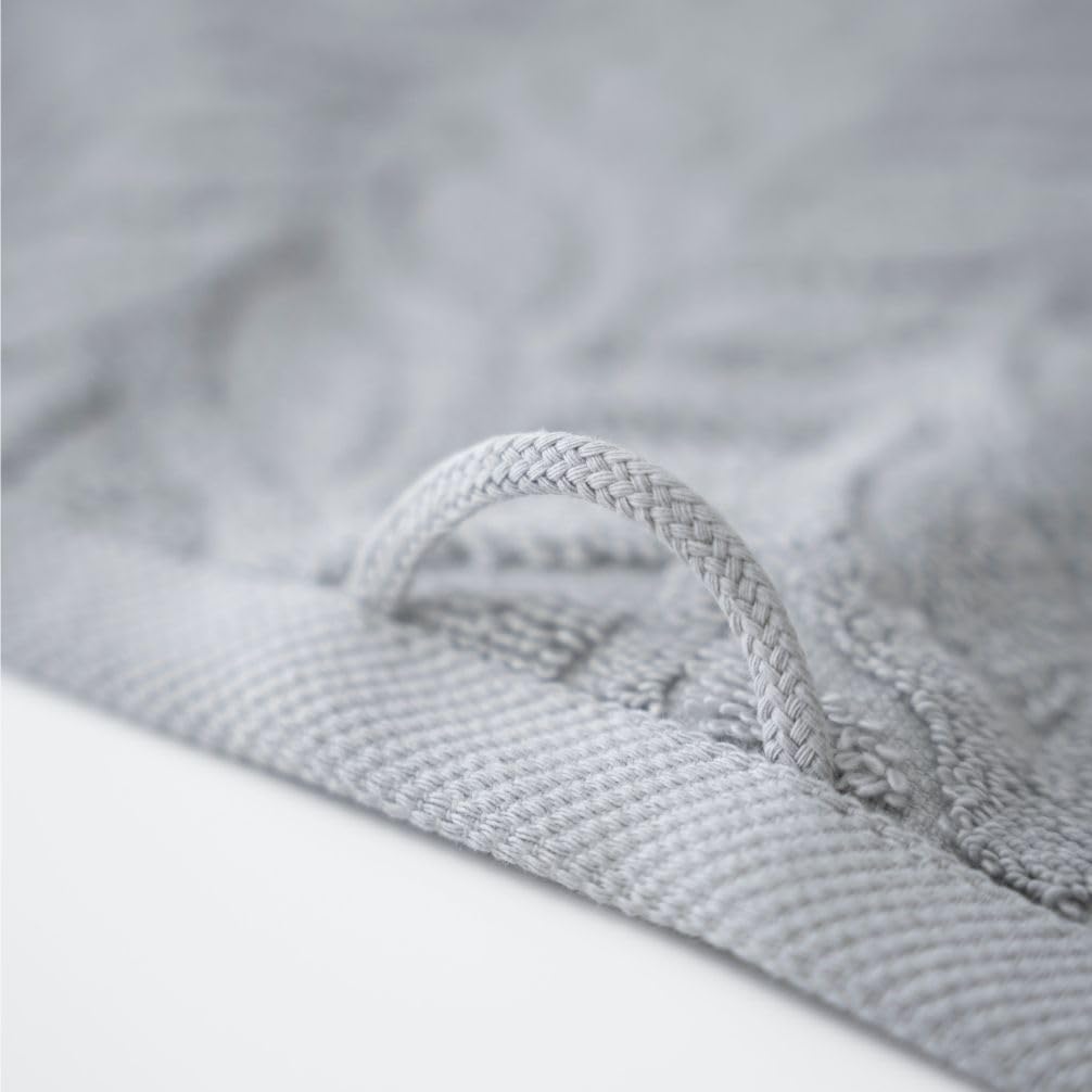 Turkish Cotton Ultra-Soft Plush Absorbent Quick Dry Bathroom Towel Set, Made in Turkey (LightGrey, 2 pcs Bath Towel Set)