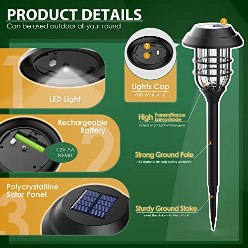SOLPEX Solar Lights for Outside, Solar Outdoor Pathway Garden Lights Waterproof, Solar Powered Landscape Lighting for Yard, Garden, Pathway, Patio, Porch, Walkway, Driveway, 8 Pack(Cold White) by SOLPEX - Image 3