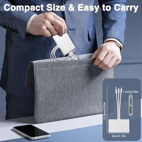 Image of Memory Stick Pro Duo Adapter - 4-in-1 USB C /Lightning /USB-A to SD /TF /MS /XD Card Reader, High-Speed Photo Video Transfer from Camera to iPhone /Tablet /Computer