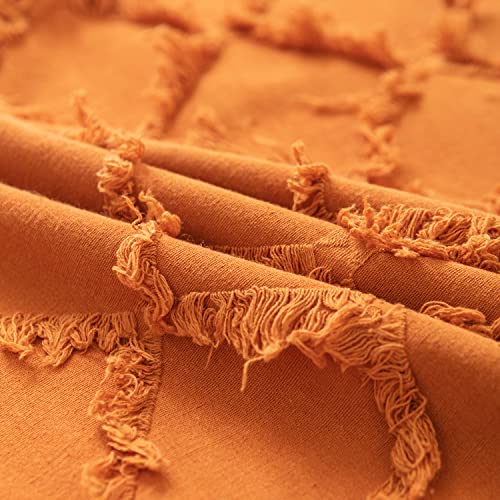 Uliktree Fall Halloween Throw Pillow Covers 2 Pack - Cushion Covers For Sofa Couch Decorative Square Pillowcase, Solid Modern Style Accent Line Pillows Covers With Zipper (Orange, 22 X 22 Inches) #TOP3