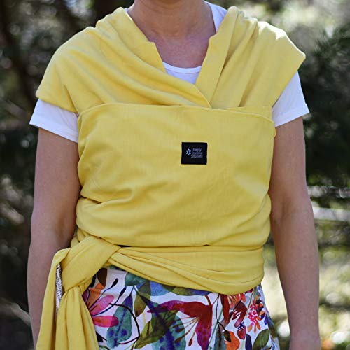 Baby Wrap Carrier Soft, Stretchy, Cotton Baby Wrap, Baby Sling, Nursing Cover Up for use with Newborn-Toddler: Evenly distributes Weight for More Comfortable Carrying (Yellow) - Image 5