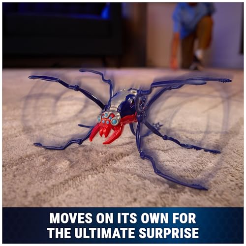 Image of HEX Bots Skitter Bot Spider, Robotic Kids Toys with Insect-Like Movement for Indoor /Outdoor Play, Robot Toys for Boys & Girls Ages 4 & Up, Red