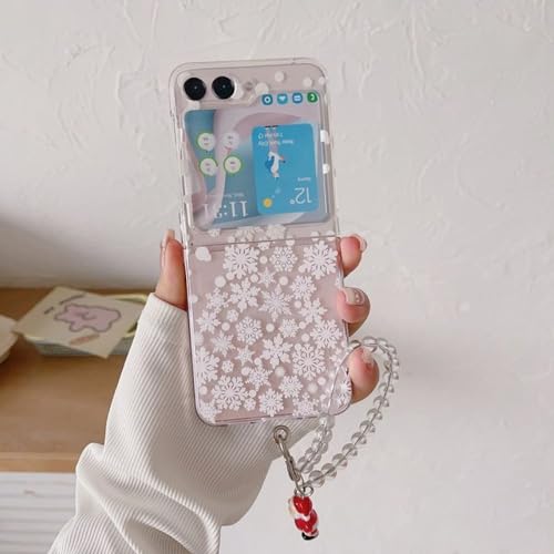 Housse Galaxy Z Flip 3 motif flocon coque rigide pour le quotidien urbain