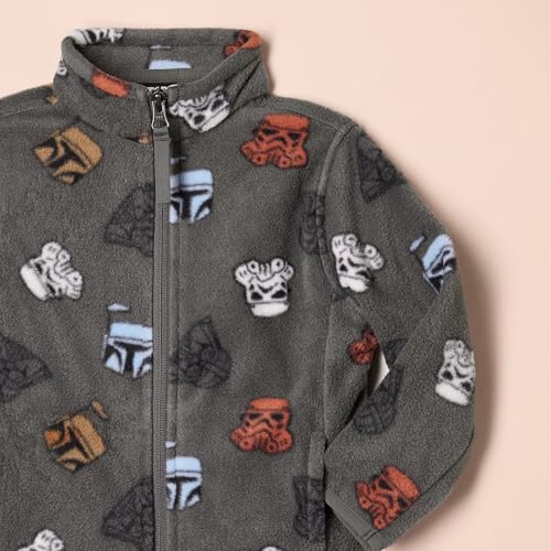 Amazon Essentials Disney | Marvel | Star Wars Boys and Toddlers' Polar Fleece Full-Zip Mock Jackets2