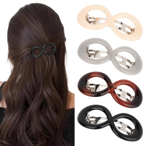 Pack de 4 Pinzas de Pelo Francesas Vintage para Mujeres miniatura 1