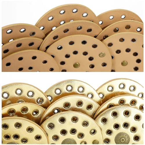 Wide Disc Belt for Women Vintage Leather Hollow Out Round Belt Western Waist Belt4