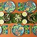 Juvale 144-Piece Dinosaur Birthday Party Decorations Set with Plates, Cups, Napkins & Cutlery - Serves 24 - Green & Blue Dino Fossil Paper Plates & Cups - Disposable & Easy Cleanup