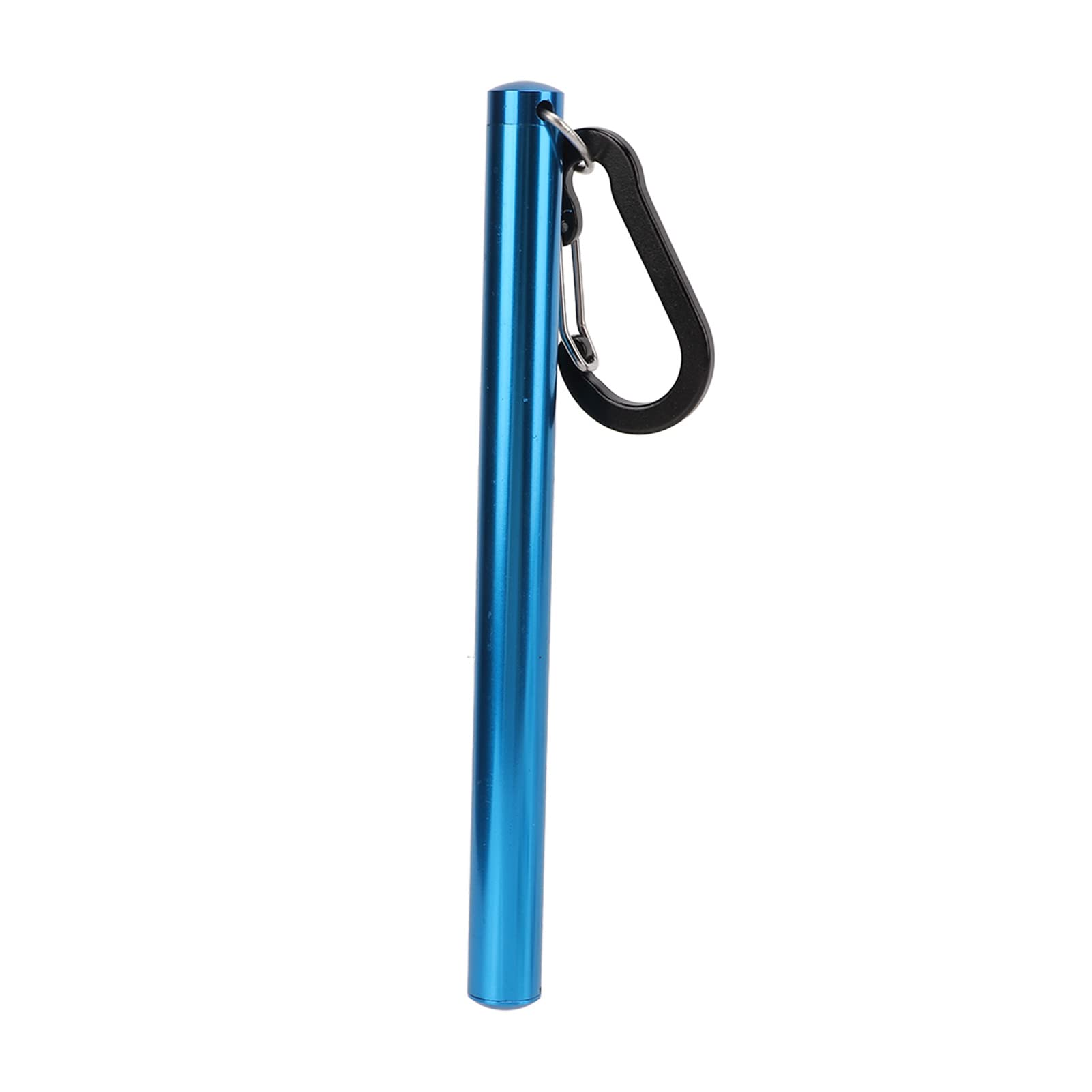Termómetro de agua para pesca con mosca con mosquetón para medir la temperatura de la corriente, herramienta de pesca de bolsillo (Azul)