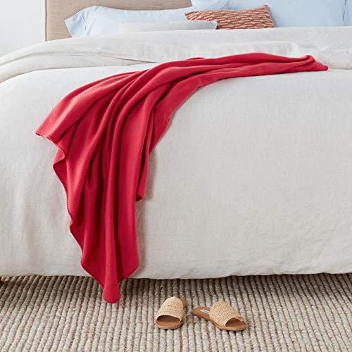 12 Pack Wholesale Soft Comfy Fleece Blankets - 60" x 50" Cozy Throw Blankets (Red)