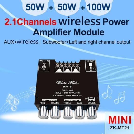 Image of Sam CA-MT21 2.1 Channel Bluetooth 5.0 Subwoofer Amplifier Module Board 50W X 2+100W Power Audio Stereo Amplifier Module Board Bass AMP AUX