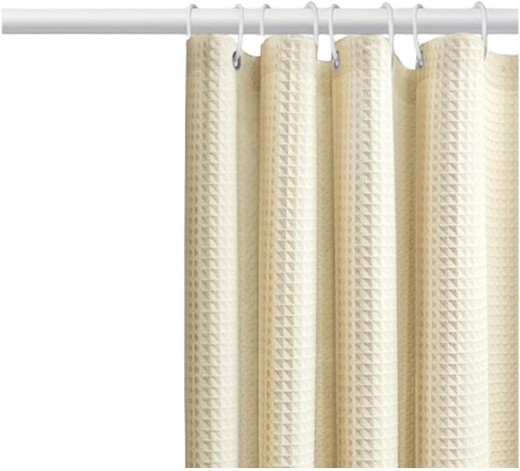 Best Shower Curtain Shower Curtain Thick Woven Heavy Duty Fabric Shower Curtain Liner Luxury Weighted Tub Curtain Bath Curtain with ABS Hooks Bath Decor (A 240x200cm)
