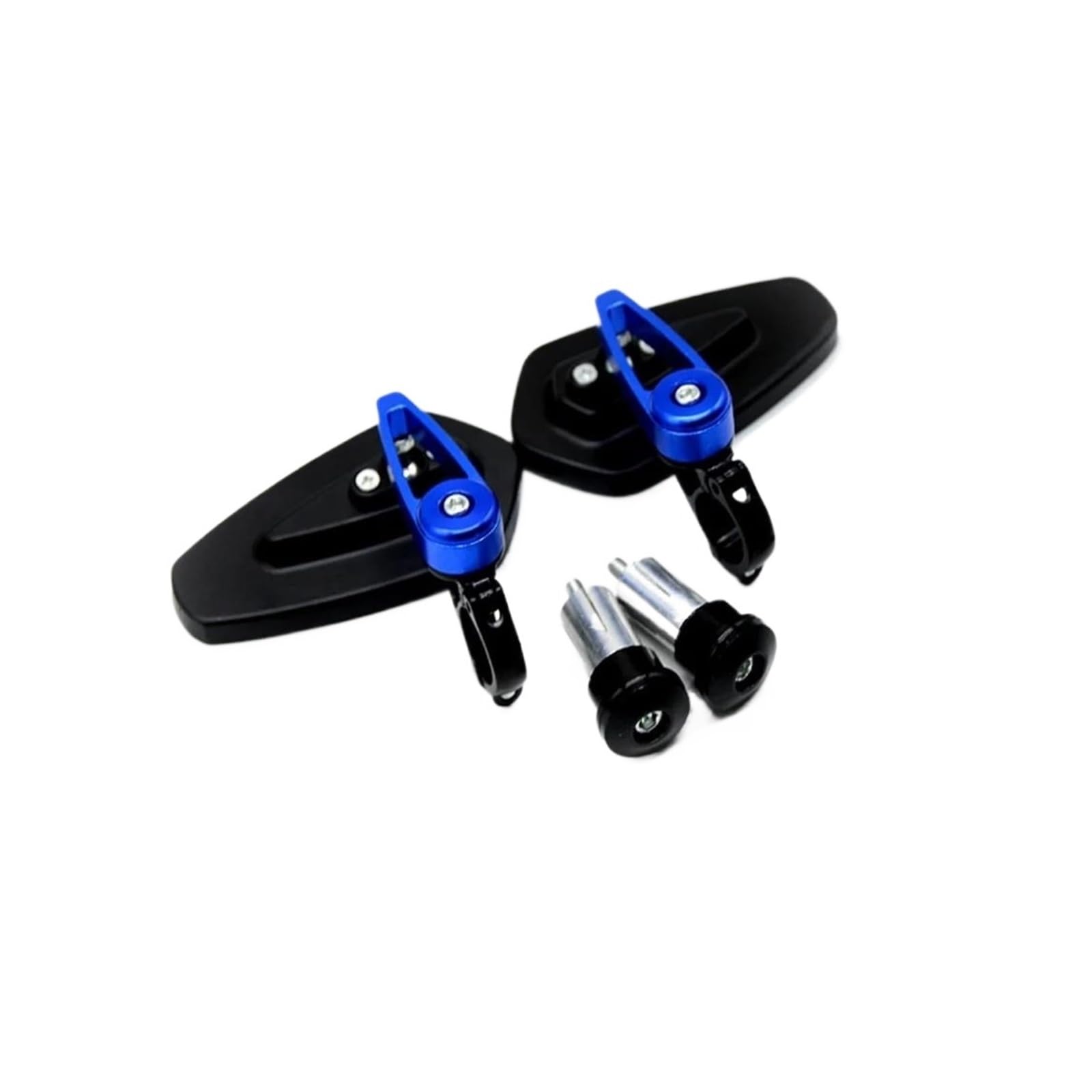 2 Specchietti Retrovisori Da Manubrio Per Moto 7/8" 22 Mm Vetro Blu, Compatibili Con Per Aprilia 750, Per Falco SL1000 E Per Dorsodor 1200(Blue)