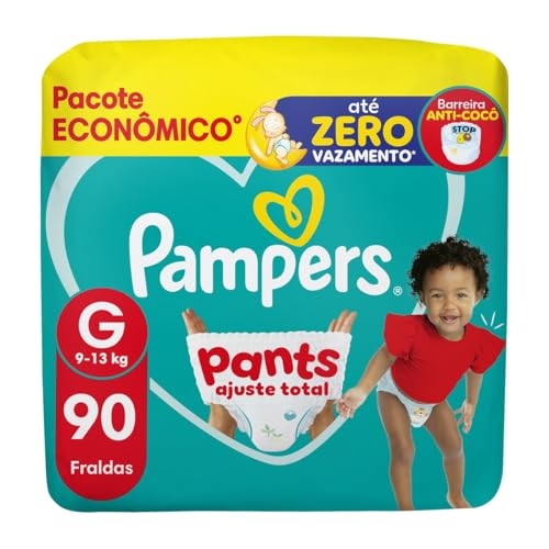 Fralda Pampers Pants Ajuste Total Tamanho G, 90 Unidades Fralda Pampers Pants Ajuste Total Tamanho G, 90 Unidades