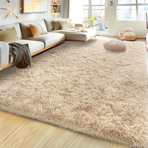 Ultra Fluffy Rug for Living Room Bedroom, 5x7 Fuzzy Large