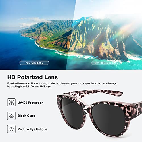 Polarized Fit Over Sunglasses for Women Men Stylish Cat Eye Wear Over Sun Glasses UV Protection2