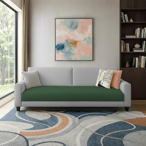 Image of Kathleen 3 Seater Sofa Set for Living Room - Foldable Convertible Couch Furniture for Home, Office or Guest Use, Modern Designer Stylish Comfortable (Green Grey)