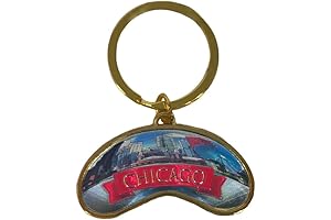 Chicago Bean Metal Souvenir Keychain