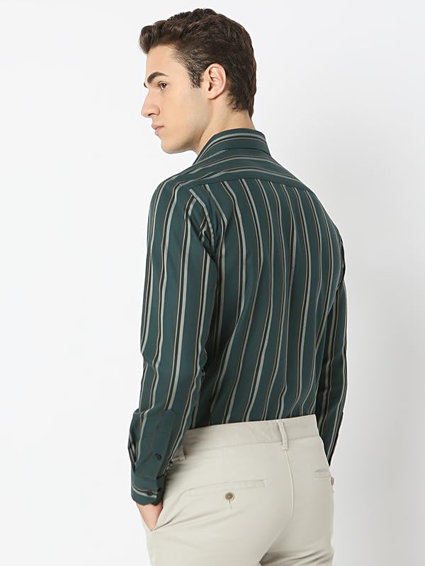Image of Men's Striped Cotton Formal Shirt