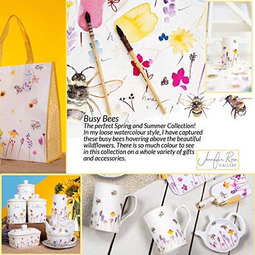 Image of The Leonardo Collection Busy Bees Teabag Tidy By Jennifer Rose Gallery | Delightful Bee-Inspired Design | Hand-Painted Resin | Practical and Decorative | Nature-Inspired Tea Time Accessory