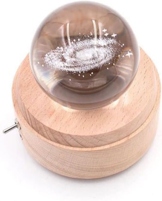 Zerodeko Crystal Night Box Rotating Base Led USB Decorative for Bedroom Living Room and Unique Design Base