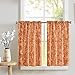 Zen Creative Designs Satin Rosette 3-D Pop-up Petal Tier Window Valance 2 Piece Set Home DÃ©cor Bedroom Nursery Kitchen Window (Orange)