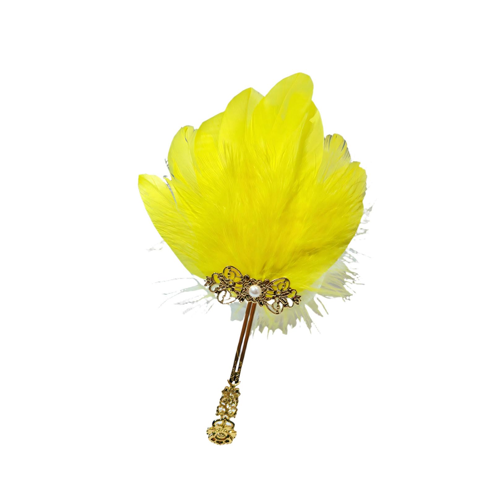 NVOQILIN Feathered Dance Fan Small Handheld for Cosplay Parties Props Stage Costumes and Photographic Accessories Theater Props