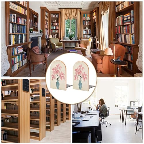 Sujetalibros resistente y moderno de madera con base antideslizante Dan Ye Qi Bai 6