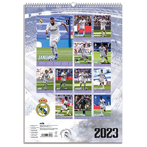 Grupo Erik Real Madrid A3 Wall Calendar 2023, 11.7 x 16.5 inch - Image 2