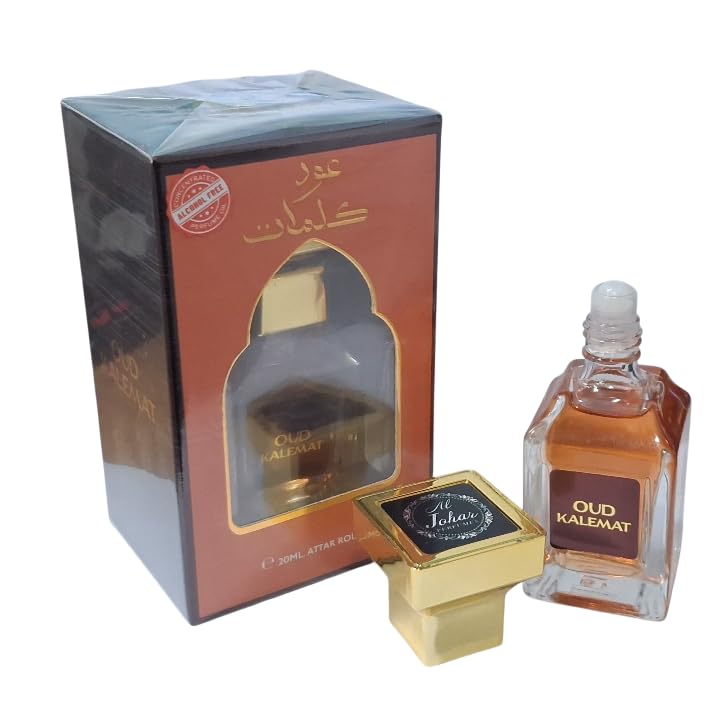 Oud Kalemat Aceite Concentrado Attar Roll On, 20 ml, para Hombres y Mujeres