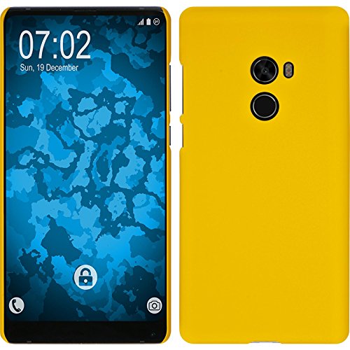 PhoneNatic Custodia Rigida Compatibile con Xiaomi Mi Mix 2 - gommata Giallo - Cover Cover