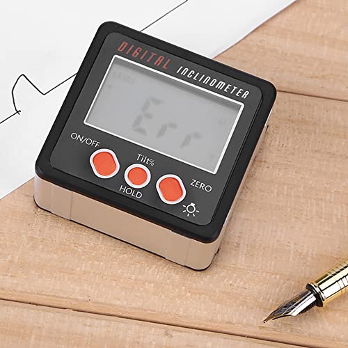 Inclinómetro digital con base magnética y pantalla LCD miniatura 7
