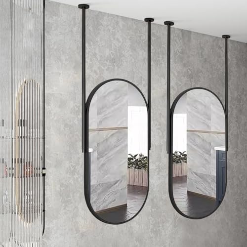 Miroir de salle de bain moderne suspendu pour créer un espace maquillage lumineux chez soi